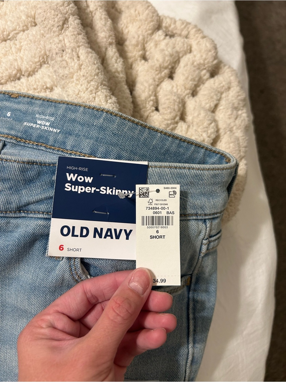 Old Navy Light Blue Skinny High-Rise Jeans
